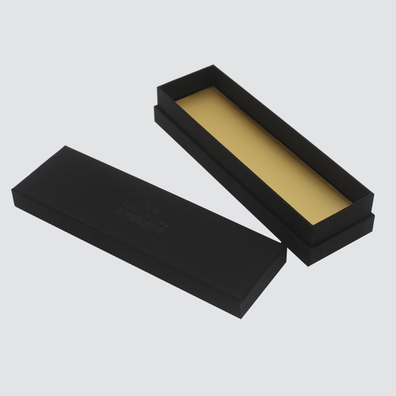 Anpassad klassisk svart låda smycken halsband tillbehör presentförpackning