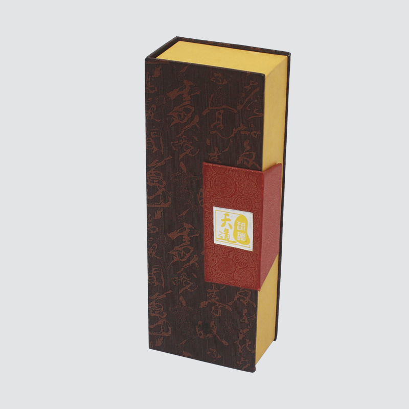 Klassisk traditionell handskrift präglat magnet Flip Cover Presentförpackning