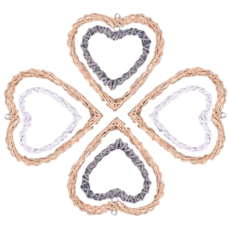 Hjärtformade Willow Woven Artwork
