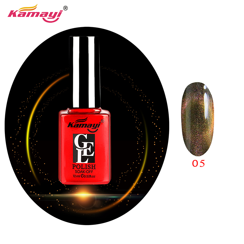 Kamayi ny produkt kattögongel suger upp UV-ledning 12 ml 3d kattögonglack nagellack