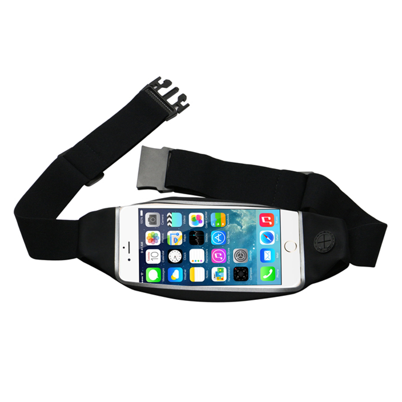 Unisex genomskinlig PVC Vattenfri telefon Pocket Egen Waist Bag