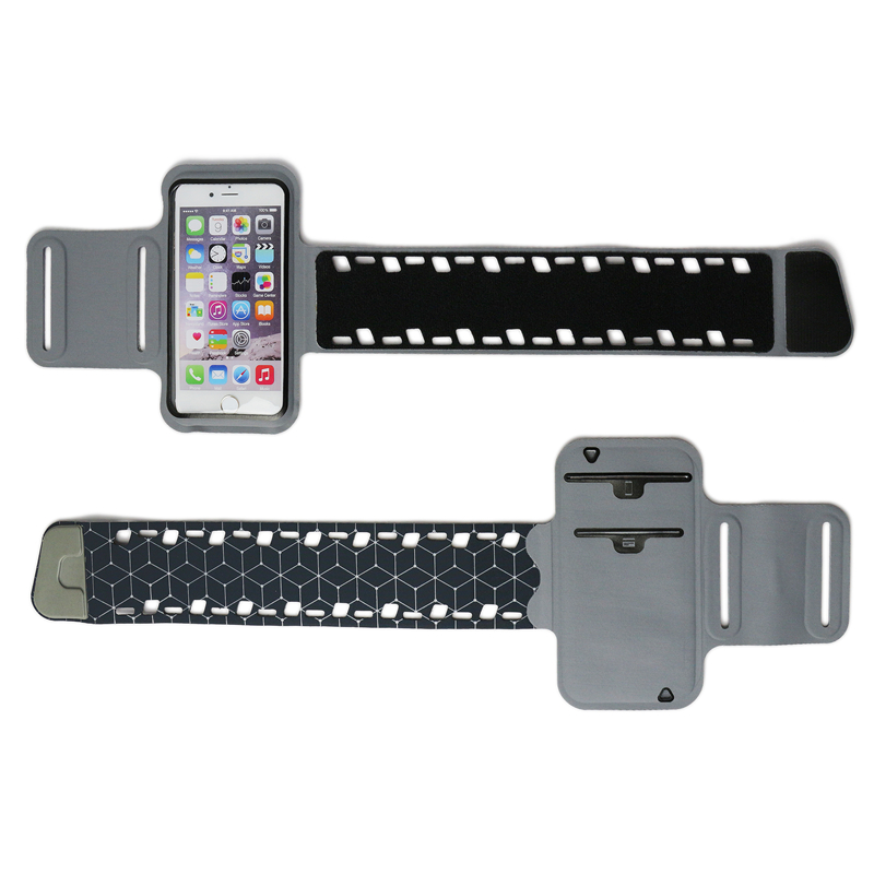 Justerbar anpassad Lycra Sport mobiltelefonarmband för körning