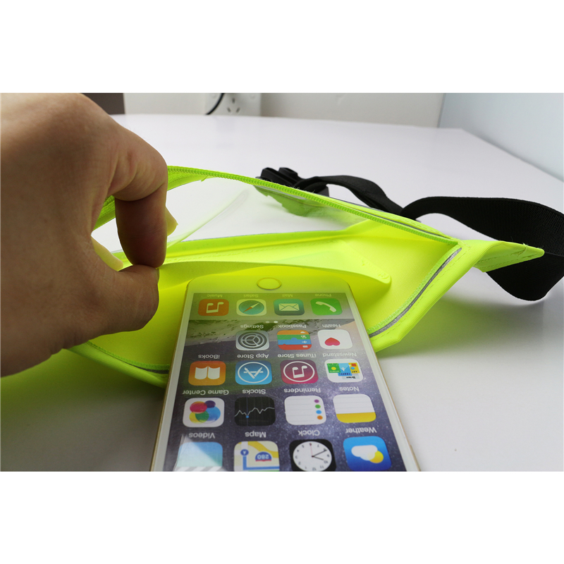 Sport Waist Pouch Bag med genomskinligt fönster