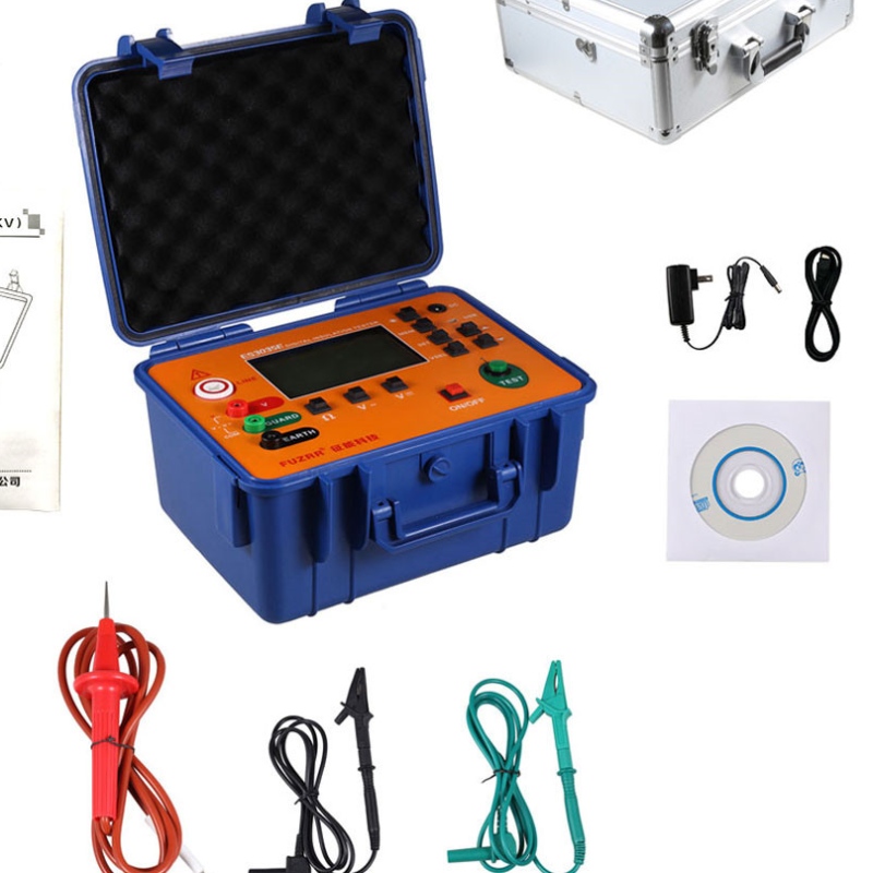 10KV högspänning digital isoleringstester till 1000G Ohm med multimeter med USB