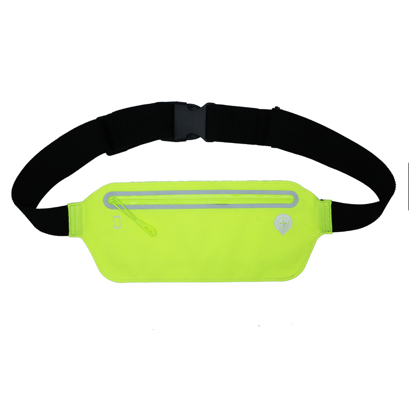 Unisex Sport Waist Bag Pack med hörlurar Jack och Zipper