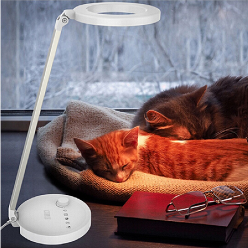688S USB-port laddande ledbordslampa med aluminiumkropp