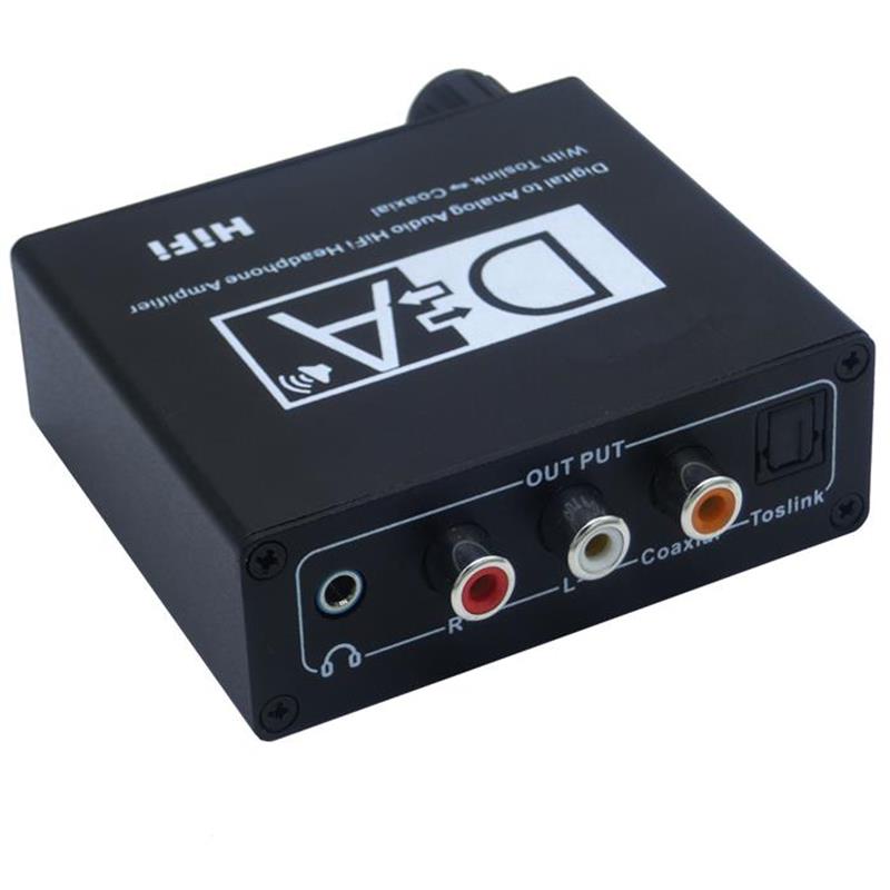 Digital till analog ljud HiFi-hörlurarförstärkare med Toslink koaxial ljud