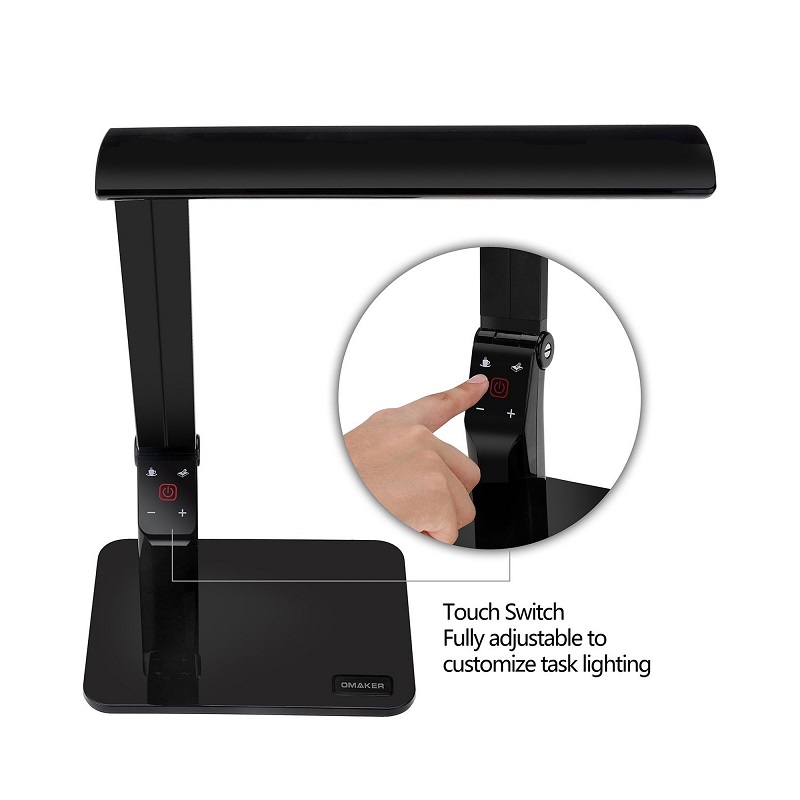 1689 USB-minne Dimmable Modern restaurang för svart färgkaffe (Follble Led Desk Light CC Table Lampa)
