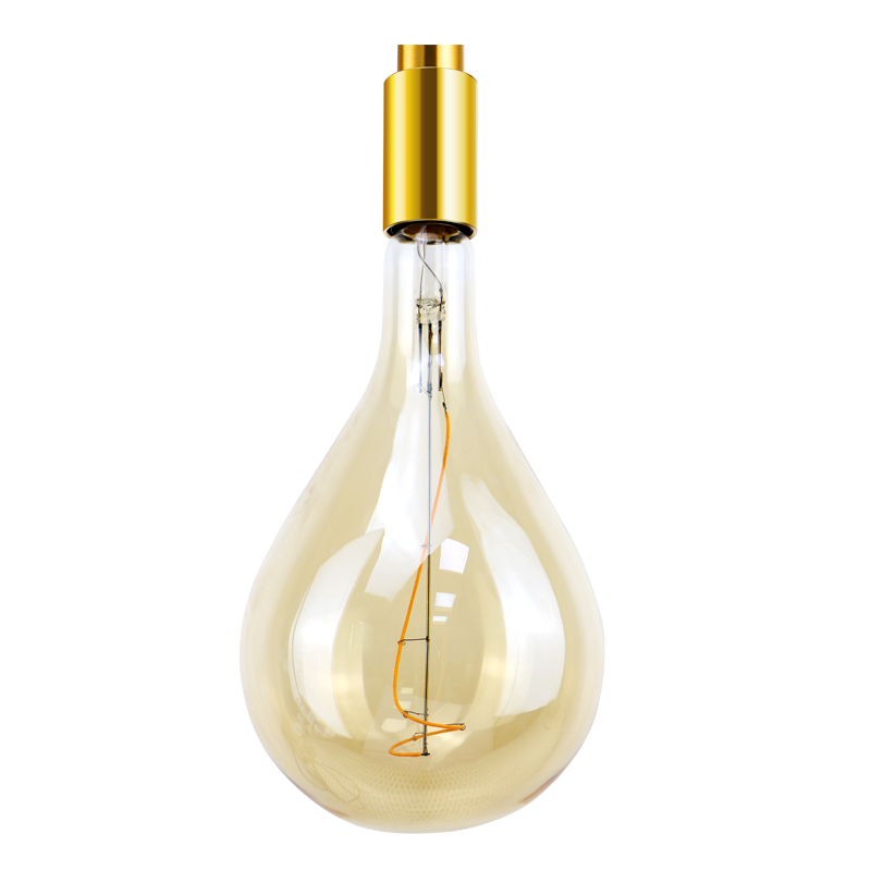 A60 Amber färgbestrykglas 3.5w spiralglödlampans ljus