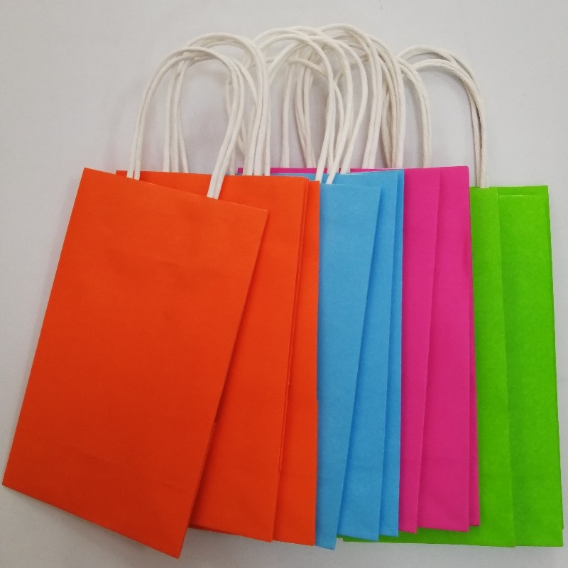 Eko- återvinning Bag Ta bort matpaket Brun papperspåse med handtag