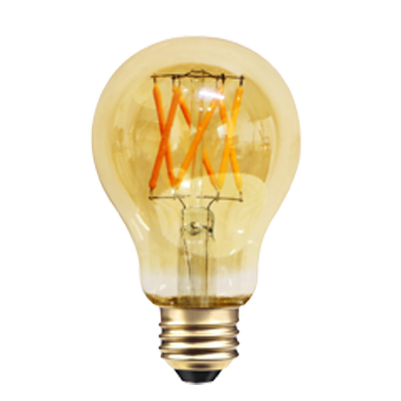 A60 Amber färgbestrykglas 2W 4W 6W 8W spiralglödlampa PANDANT Lampa