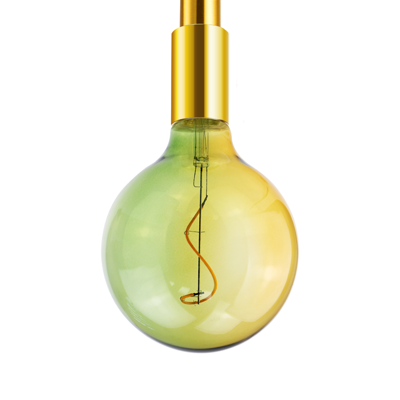 G125 Grön 4 watt 200 lumen 2000k specialform spiralformade mjuka glödlampor med blandad färgkolv