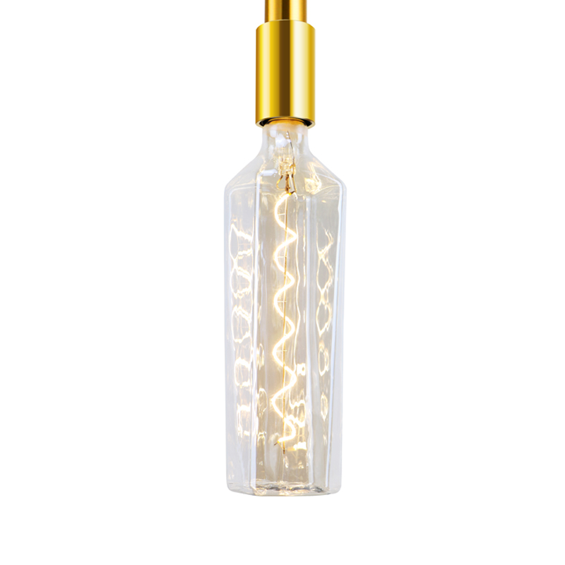 Whiskey Vit flasklampa miljövänlig och energibesparande ledad mode spiral soft filarment deco belysning lampa