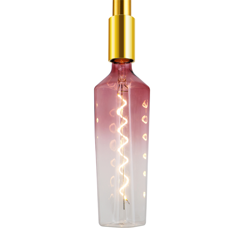 Whiskey Vit flasklampa miljövänlig och energibesparande ledad mode spiral soft filarment deco belysning lampa