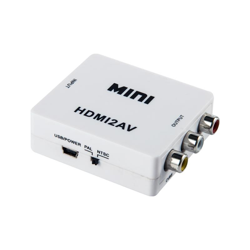 Mini storlek HDMI till AV / RCA-omvandlare 1080P