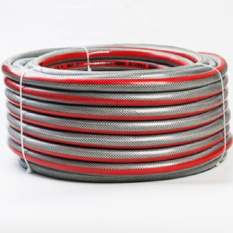 Ingen lukt god kvalitet färgglad flexibel fiberflätad armeringsplast pvc trädgårdsslang
