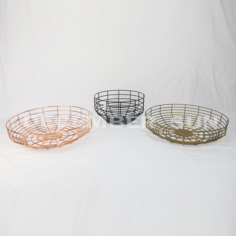 Rund fruktmetallkorg
