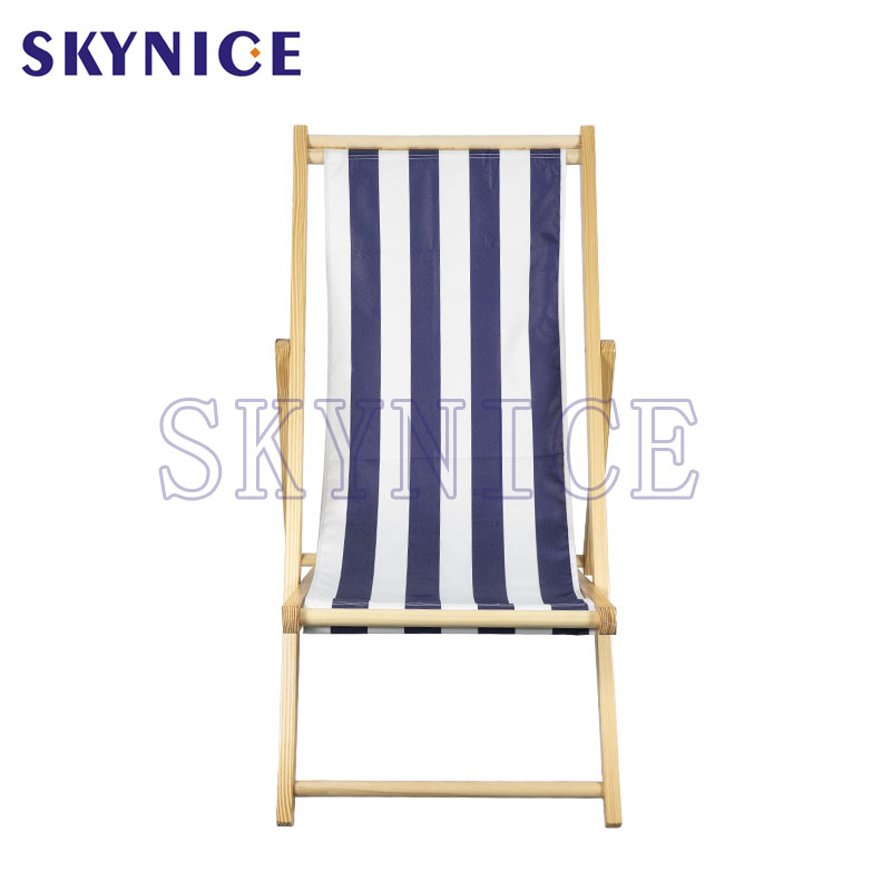 Hopfällbar utomhuspoplar Wood Sling Beach stol