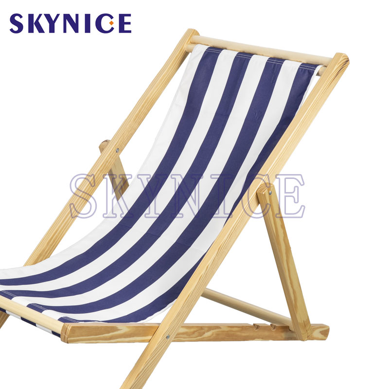 Hopfällbar utomhuspoplar Wood Sling Beach stol