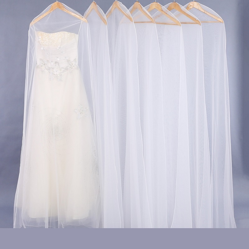 SGW10 Organza Clear Bröllopsklänning Brudklänning Klädväskor för kvinnor