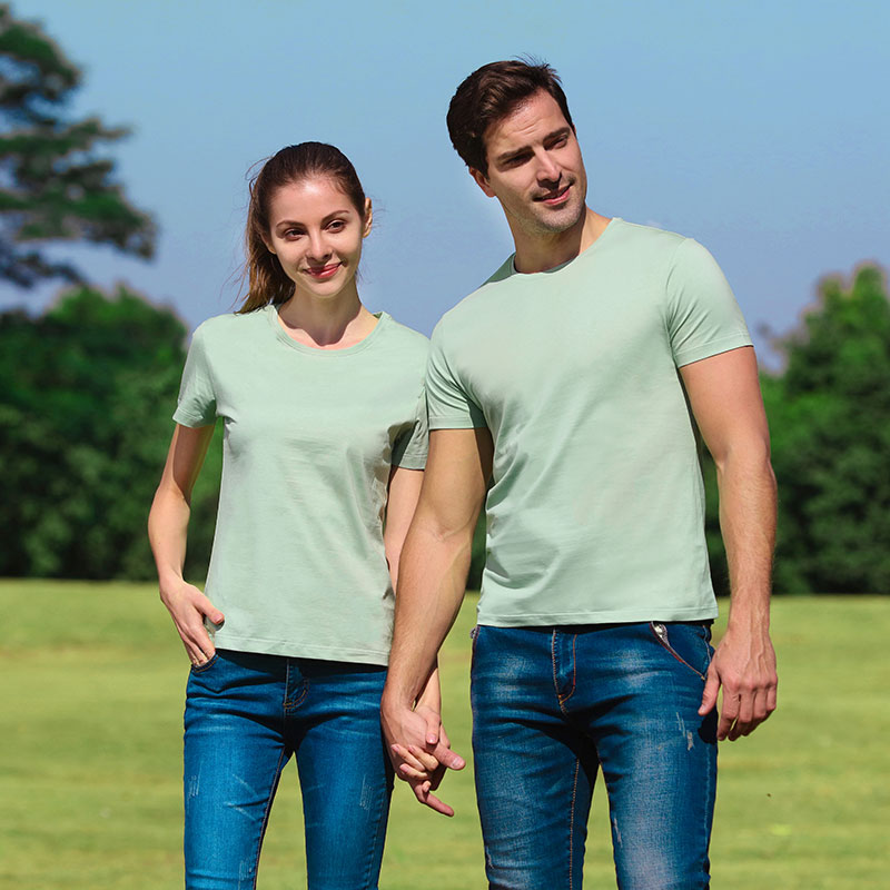 # M8002-Crewneck T-shirt Kortärmad bomull