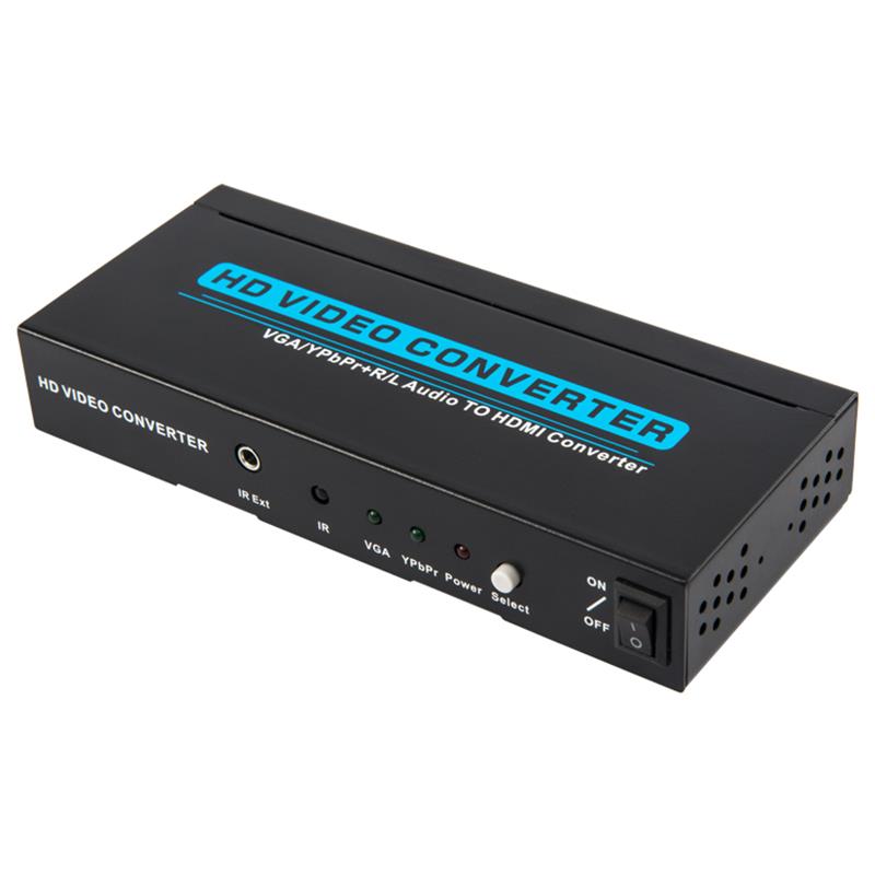 VGA / YPbPr + R / L Audio till HDMI Converter 1080P