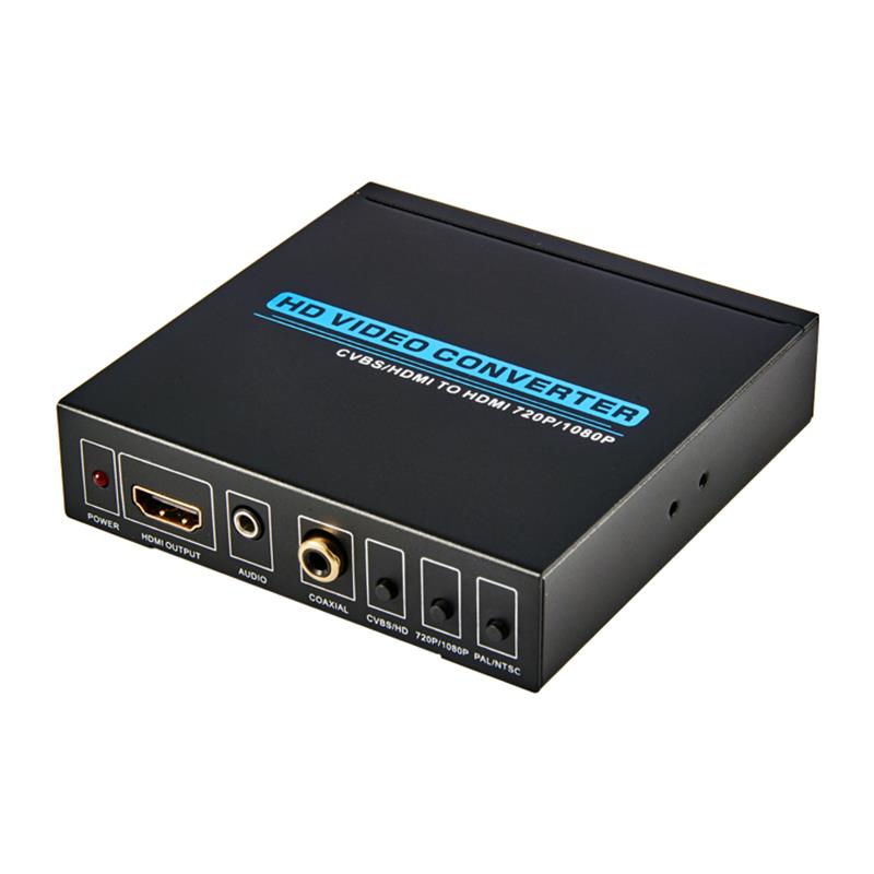 AV / CVBS + HDMI TO HDMI CONVERTER UP SCALER (720P / 1080P)