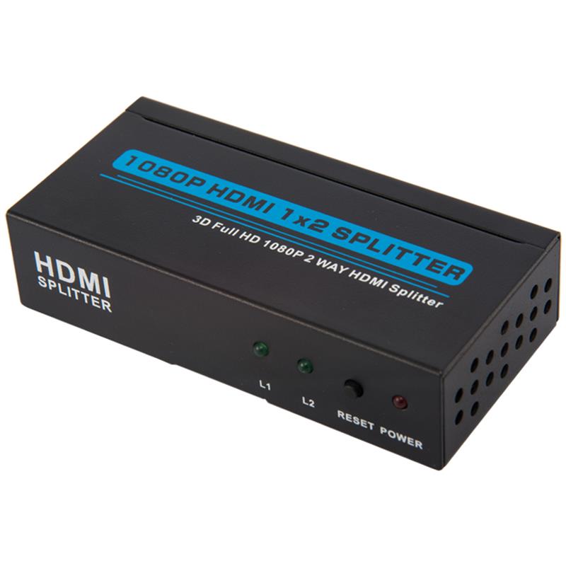 Två portar HDMI 1x2 Splitter Support 3D Full HD 1080P