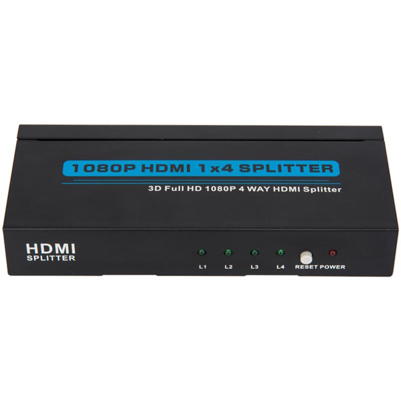 4 portar HDMI 1x4 Splitter Support 3D Full HD 1080P