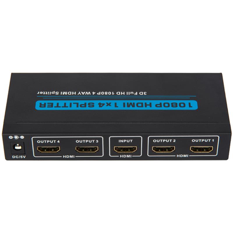 4 portar HDMI 1x4 Splitter Support 3D Full HD 1080P