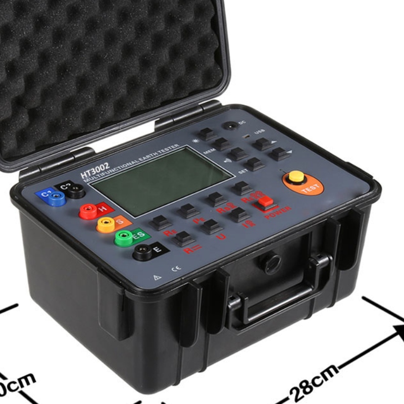 VD-3002 30k ohm Dubbelklämma Multifunktion Digital Earth Tester Ground Earth Resistance Tester