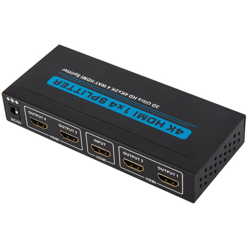 4K 4-portar HDMI 1x4 Splitter Support 3D Ultra HD 4Kx2K / 30Hz