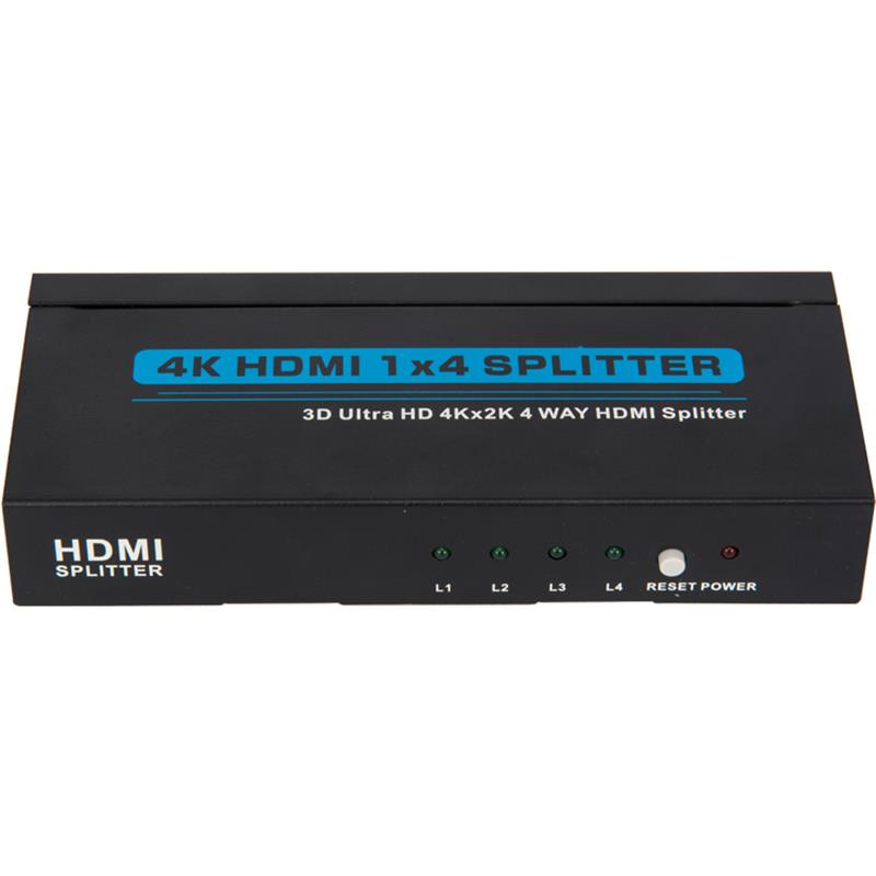 4K 4-portar HDMI 1x4 Splitter Support 3D Ultra HD 4Kx2K / 30Hz