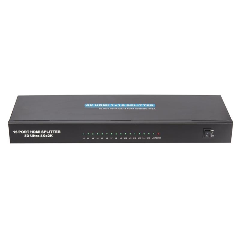 4K 16-portar HDMI 1x16 Splitter Support 3D Ultra HD 4Kx2K / 30Hz