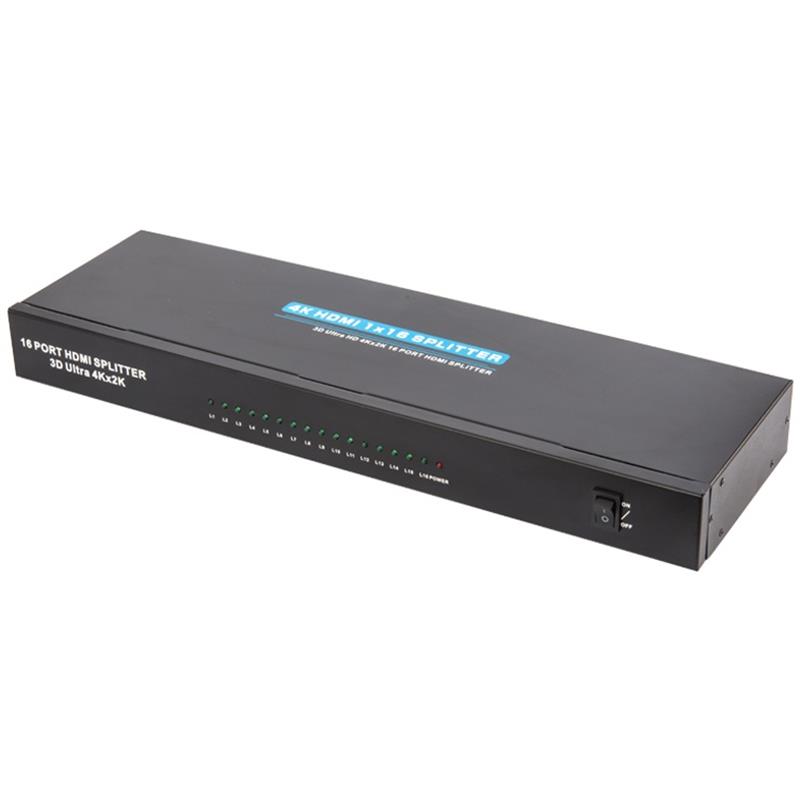 4K 16-portar HDMI 1x16 Splitter Support 3D Ultra HD 4Kx2K / 30Hz