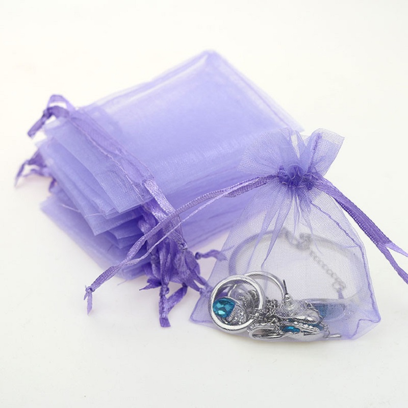 SGS47 anpassad logotyp billiga små organza lagring presentpåse dragsko påse smycken förpackning organza väskor för armband pärlor present påse