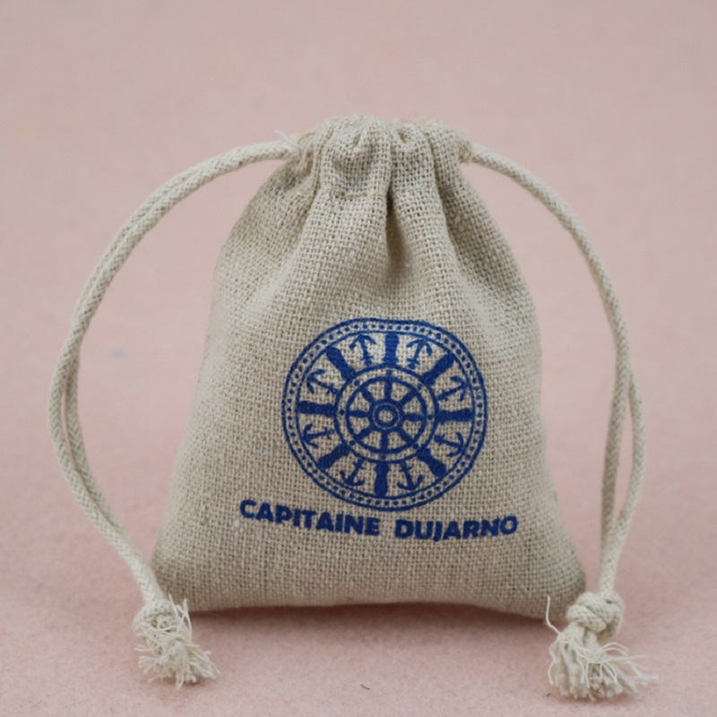 SGS50 Slitstark Mini Linne säckväv Hampa Presentpåse Säck Rörning Tepåse Jute Sacks Eco Coffee Jute Bag med anpassad logotyp