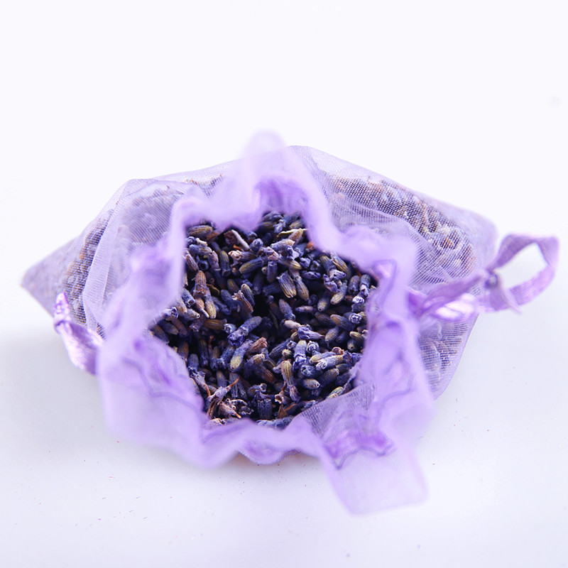 SGS57 Egen Printed Cheap Small Mini Recycling Colorful Organza Candy Gift Drawsstring Pouch Lavender Bags Sachet Bag Organza Lavender Aroma Bag