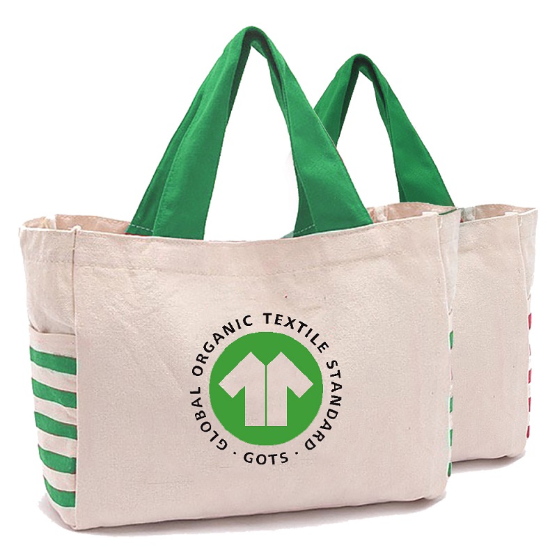 SG66 Environmental Friendly Shopping Bag Egen Printing Standard Size Cotton Tote Bags