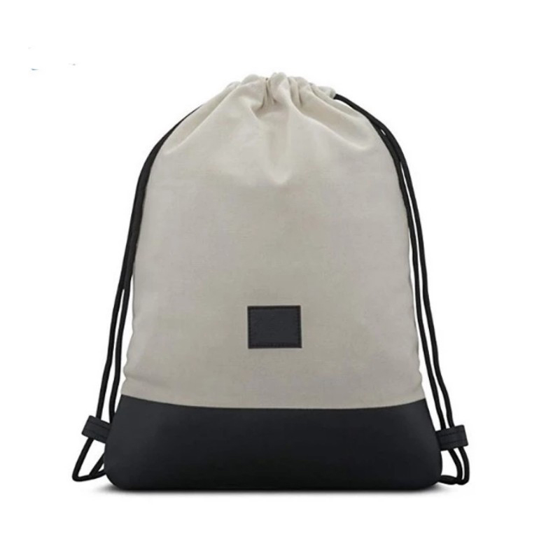 SG68 Custom Travel Cotton Canvas Drawstring Ryggsäck Sportväskor för gym