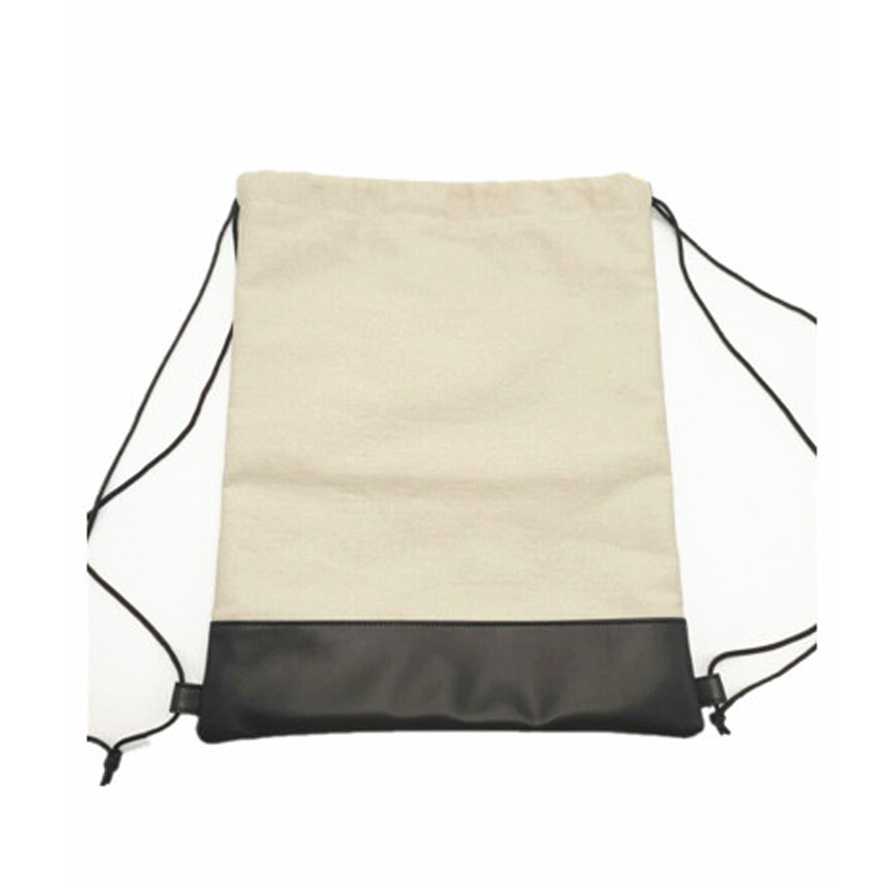 SG68 Custom Travel Cotton Canvas Drawstring Ryggsäck Sportväskor för gym