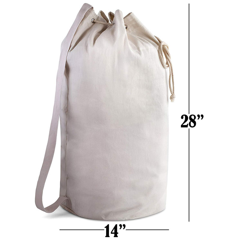 SG71 Ekologisk Cotton Canvas Duffe Tryckbart hotell Drawlstring Tvättväska Tung tull