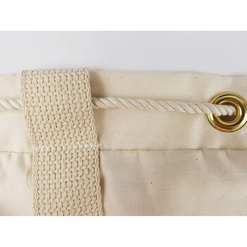 SG71 Ekologisk Cotton Canvas Duffe Tryckbart hotell Drawlstring Tvättväska Tung tull