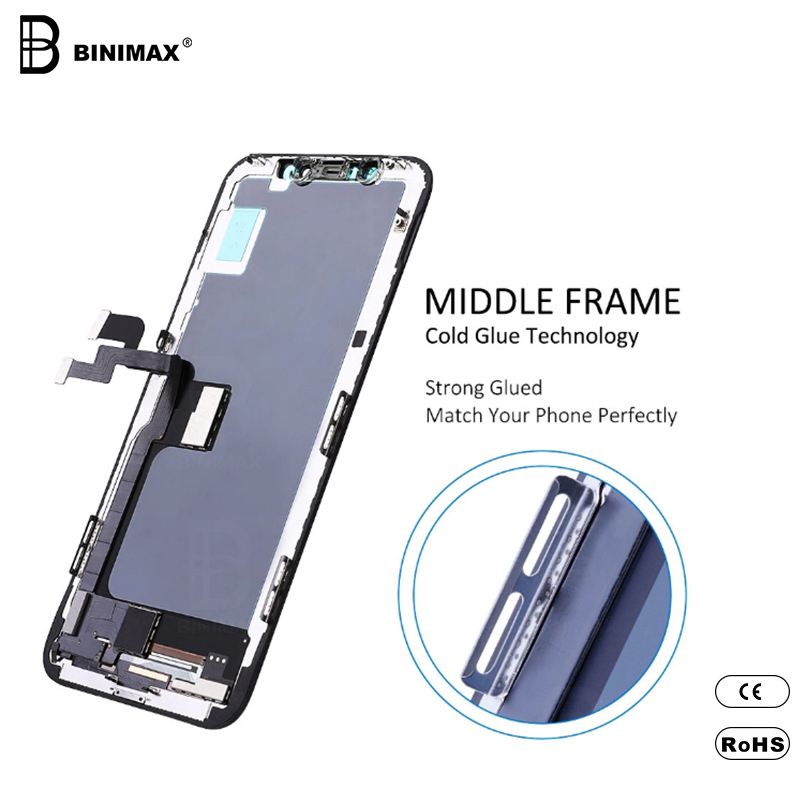 BINIMAX FHD Display LCD-mobiltelefon LCD-skärmar för ip X