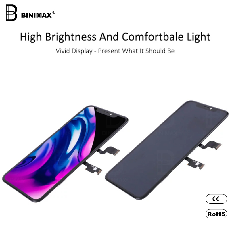 BINIMAX stora LCD-skärmar för mobiltelefonvisning för ip XSMAS