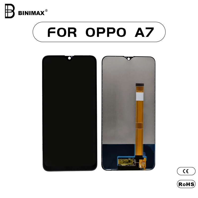 Mobiltelefon LCD- skärmvisning BINIMAX ersätter bildskärm för OPPO A7- mobiltelefon