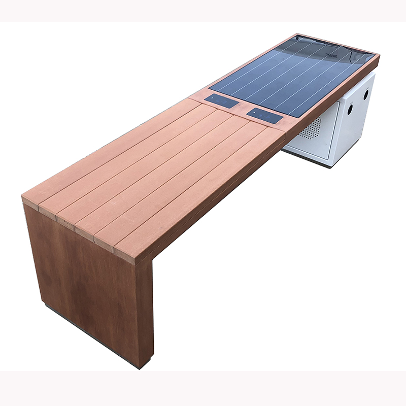Solar Powered Phone Charging WiFi Access Outdoor Furniture Smart Bench