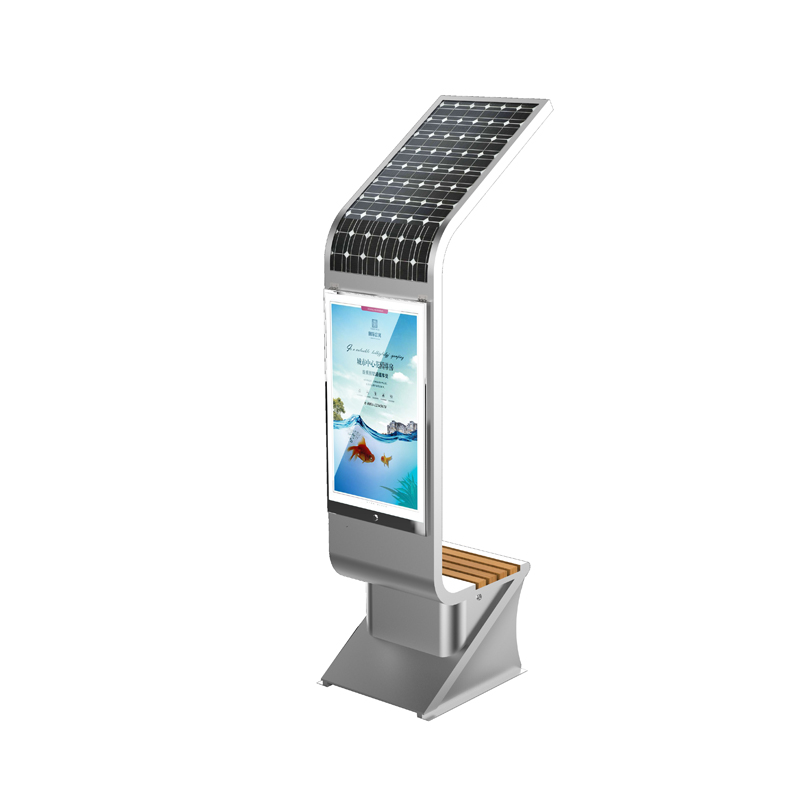 Reklamutrustning för solenergi Stor display Ljusbox Telefonladdning Smart utemöbler