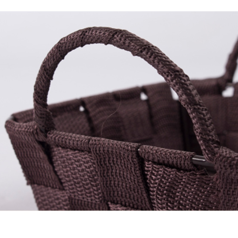 Handgjord vävd polypropen tygkorg-