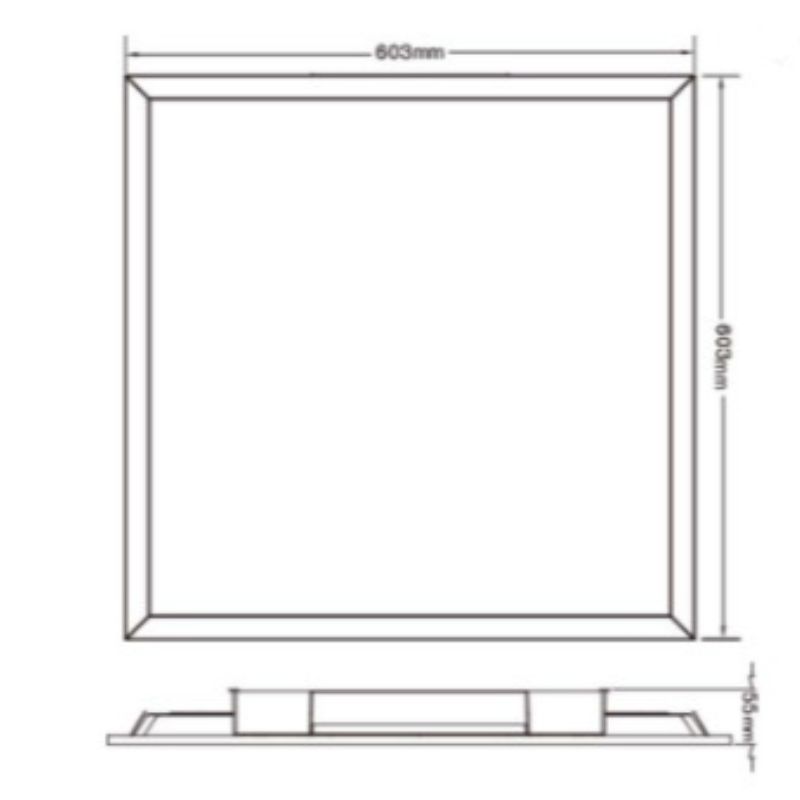 Tillverkare 120-277v hög lumen 0-10v dimbar 38w led bakgrundsbelysning panel ledde panelljus